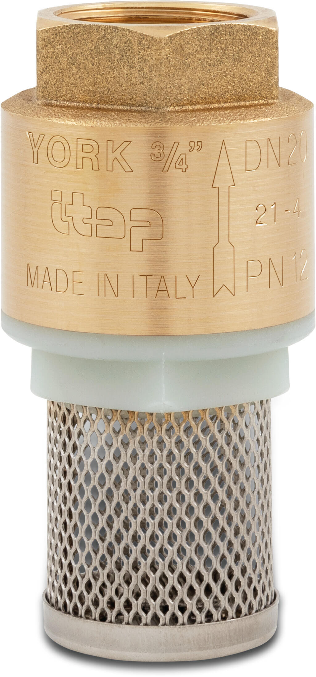 Itap Foot valve brass 3" female thread 6bar DN80 stainless steel 304 type York 108